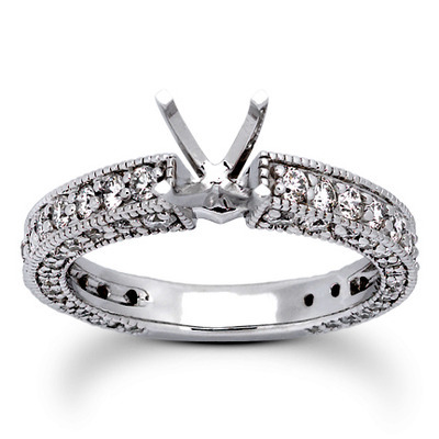 Prong Set Antique Diamond Bridal Ring (1.52 ct. tw.) thumbnail 1