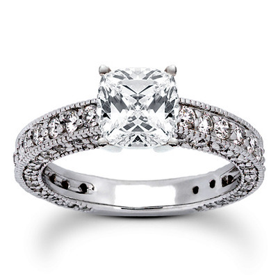 Prong Set Antique Diamond Bridal Ring (1.52 ct. tw.) thumbnail 14