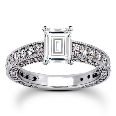 Prong Set Antique Diamond Bridal Ring (1.52 ct. tw.) thumbnail 13