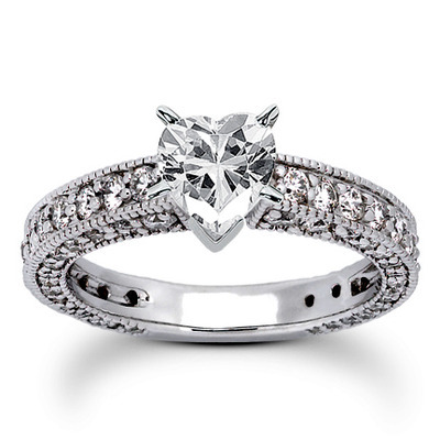 Prong Set Antique Diamond Bridal Ring (1.52 ct. tw.) thumbnail 12