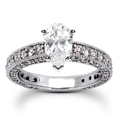 Prong Set Antique Diamond Bridal Ring (1.52 ct. tw.) thumbnail 9