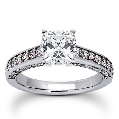 Round Cut Prong Set Diamond Bridal Ring (0.57 ct. tw.) thumbnail 12