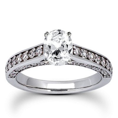 Round Cut Prong Set Diamond Bridal Ring (0.57 ct. tw.) thumbnail 8