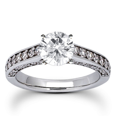 Round Cut Prong Set Diamond Bridal Ring (0.57 ct. tw.) thumbnail 4