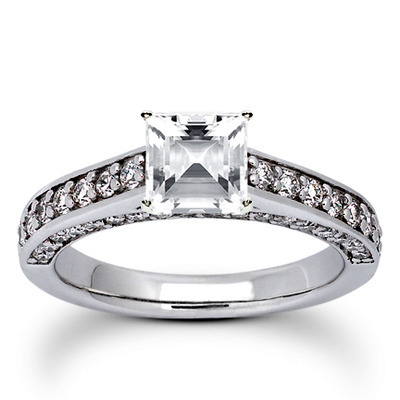 Round Cut Prong Set Diamond Bridal Ring (0.57 ct. tw.) thumbnail 3