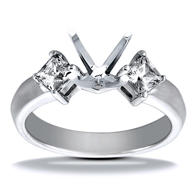 Princesss Cut Prong Set Diamond Engagement Ring (1.00 ct.tw.)
