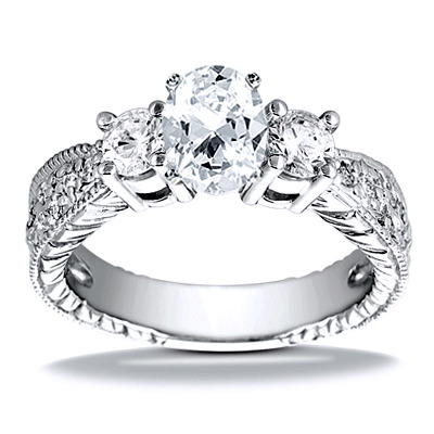 0.68 t.c.w Diamond Accented Engagement Ring - view 7