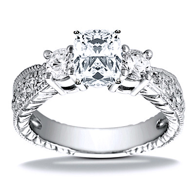 0.68 t.c.w Diamond Accented Engagement Ring - view 4