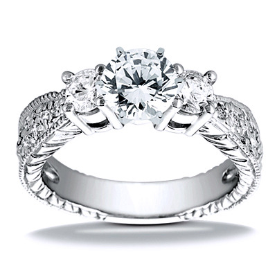 0.68 t.c.w Diamond Accented Engagement Ring - view 3