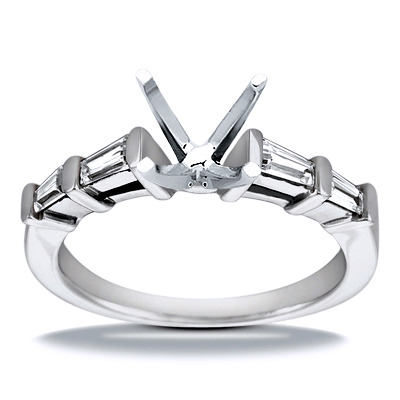 Tapered Baguette Bar Set Diamond Engagement Ring (0.40 ct. tw.)