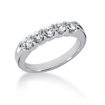 0.75 ct. Round Cut Five Stone Diamond Bridal Ring thumbnail 1