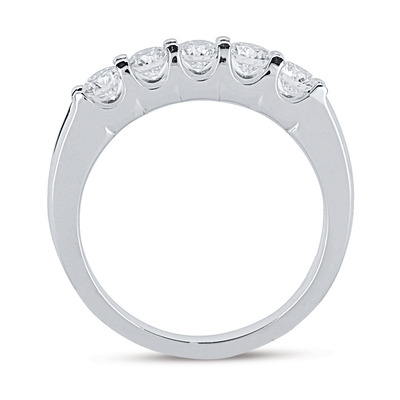 0.75 ct. Round Cut Five Stone Diamond Bridal Ring - view 2