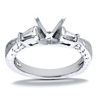 Straight Baguette Diamond Engagement Ring (0.24 t.c.w.)