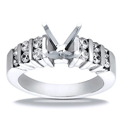 Bar Set Diamond Engagement Ring (0.48 t.c.w.)