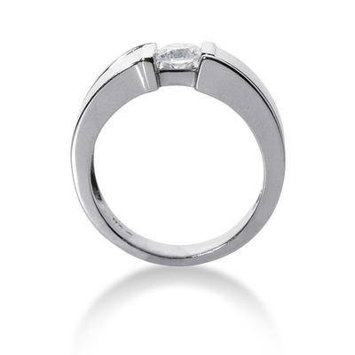 0.50 ct. Bar Set Solitaire Diamond Men's Ring thumbnail 2