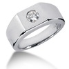 0.50 ct. Round Cut Bezel Set Diamond Men's Ring