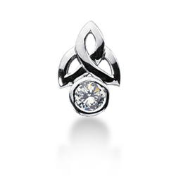 0.25ct Triquetra Celtic Diamond Pendant thumbnail 1