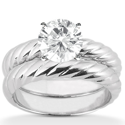 Antique Solitaire Diamond Wedding Ring thumbnail 1