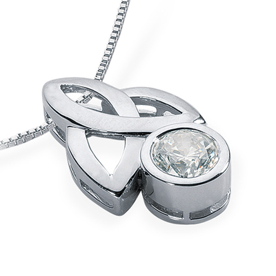 0.25ct Triquetra Celtic Diamond Pendant - view 2