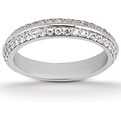 0.38 ct. Round Cut Bead Set Diamond Bridal Ring - view 1