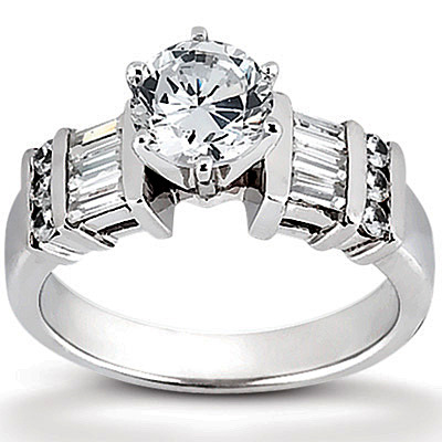 Double Row Multi-Shape Diamond Engagement Ring (0.48 ct. tw.) - view 1