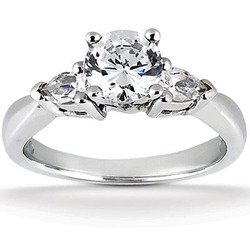 Pear Cut Prong Set with Airline Diamond Engagement Ring (0.50 ct.tw.)