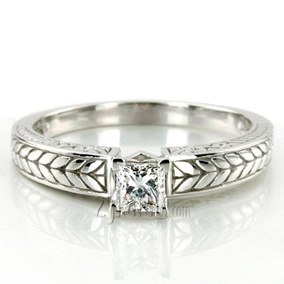 Prong Set Solitaire Antique Diamond Engagement Ring