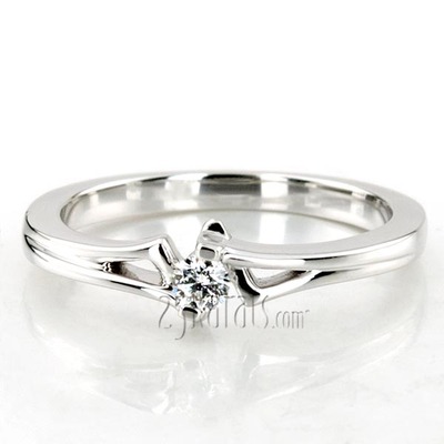 Tension Set Elegant Solitaire Promise Ring