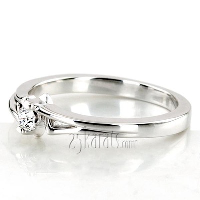 Tension Set Elegant Solitaire Promise Ring