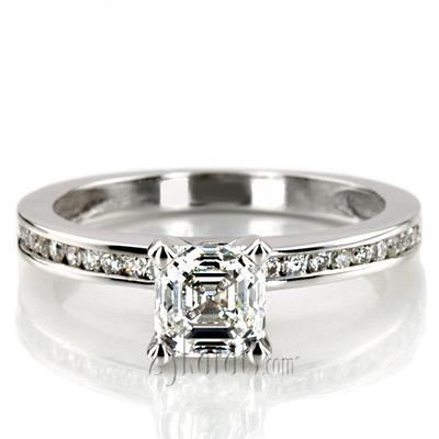 Classic Channel Set Petite Diamond Engagement Ring