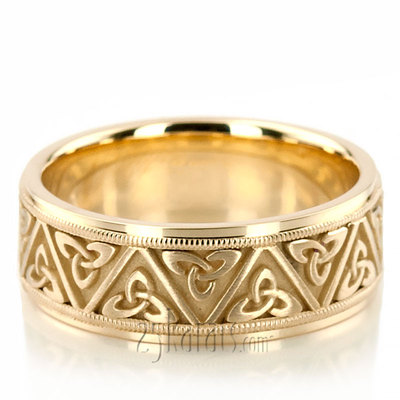 Celtic Triquetra Handcrafted Wedding Band