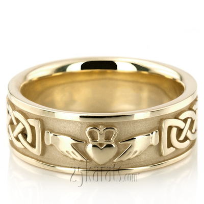 Claddagh Celtic Knot Wedding Ring