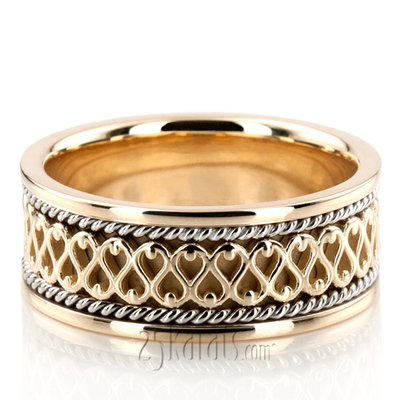 Traditional Celtic Handmade Wedding Ring Set