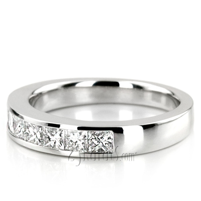 Classic 7 Stone Princes Cut Diamond Anniversary Band 