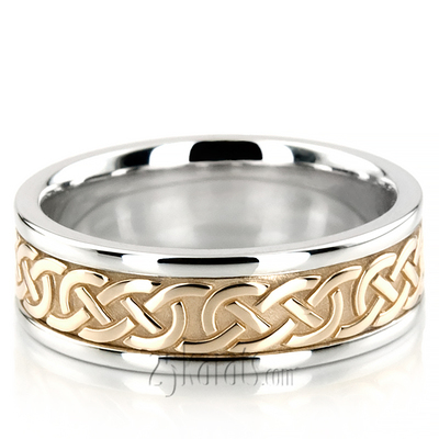 Handcrafted Celtic Wedding Ring Set