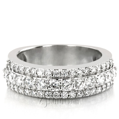 Beautiful Brilliant Round Cut Diamond Wedding Anniversary Band