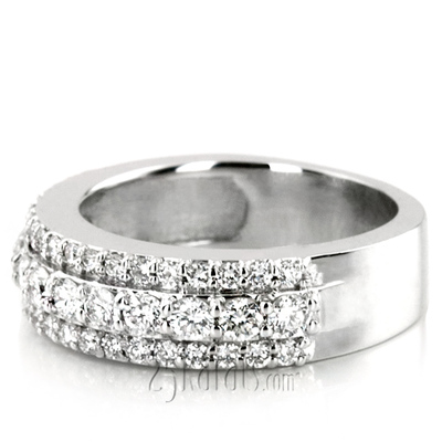 Beautiful Brilliant Round Cut Diamond Wedding Anniversary Band