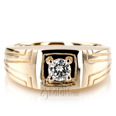 0.35 ct. Solitaire Diamond Men's Ring