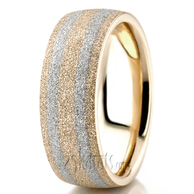 Solid Round Stoned Wedding Band 