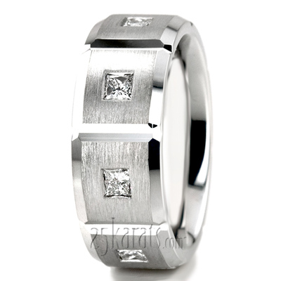 Rectangular Cut Diamond Wedding Band