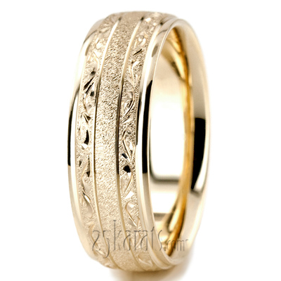 Exclusive Floral Design Wedding Band