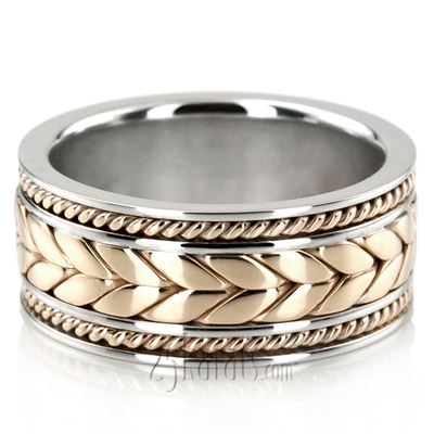 Extravagant Hand Woven Wedding Band 