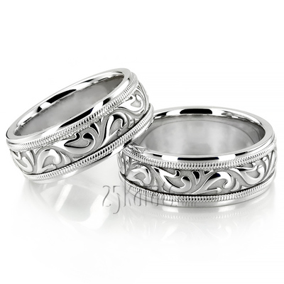 Elegant Antique Wedding Ring Set