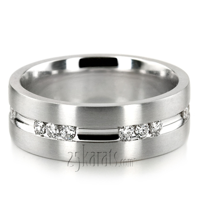 Channel-set Diamond Wedding Band 