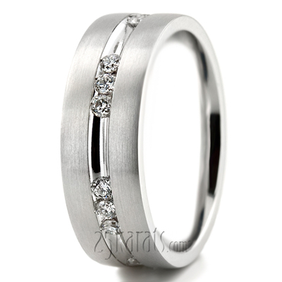 Channel-set Diamond Wedding Band 