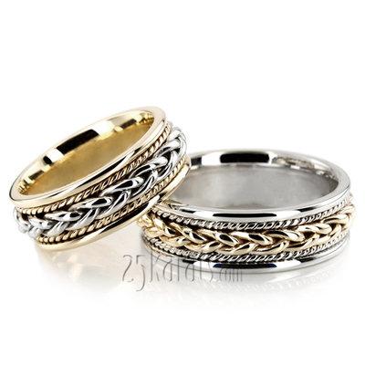 Braided Handmade Wedding Ring 