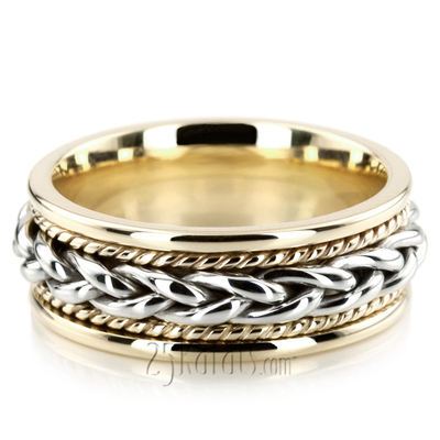 Braided Handmade Wedding Ring 