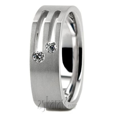 Contemporary Diamond Wedding Band