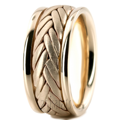 Double Line Braided Wedding Band