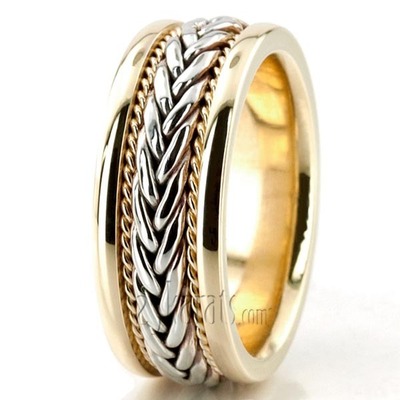 Extravagant Two-Tone Handmade Wedding Ring